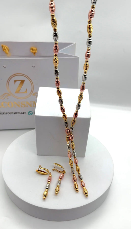SHIRT CHAIN SET 8001 3tone